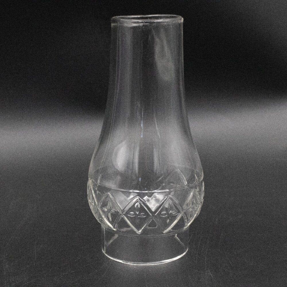 Vintage 5" Miniature Clear Glass Oil Lamp Hurricane Chimney Replacement